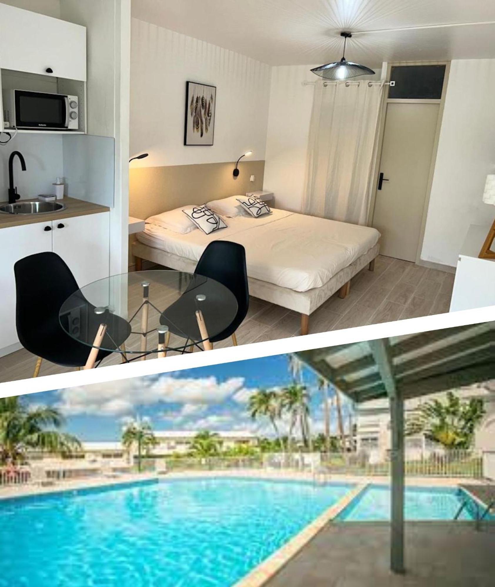 Superbe Studio Avec Piscine, Au Coeur De La Marina! Village Soleil ! Proche Aeroport & Ferry Le Gosier  Esterno foto